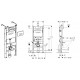 Комплект 3 в 1 инсталляция Geberit Duofix + Подвесной унитаз Esbano Luchena-C + кнопка хром Delta21 в современном стиле