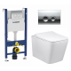 Комплект 3 в 1 инсталляция Geberit Duofix + Подвесной унитаз Vincea Q-Line + кнопка хром Delta21 в современном стиле