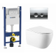 Комплект 3 в 1 инсталляция Geberit Duofix + Подвесной унитаз Vincea Evo + кнопка хром Delta21 в современном стиле