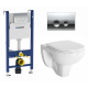 Комплект 3 в 1 инсталляция Geberit Duofix + Подвесной унитаз Berges Wasserhaus Gamma + кнопка хром Delta21 в современном стиле