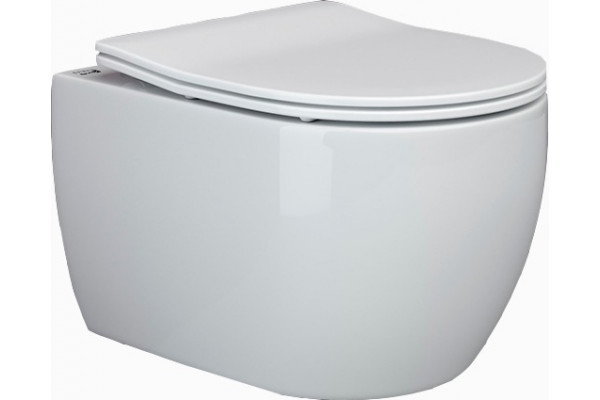 Комплект 3 в 1 инсталляция Geberit Duofix Delta + Подвесной унитаз Ceramica Nova Play CN3001 с кнопкой смыва в современном стиле