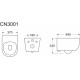 Комплект 3 в 1 инсталляция Geberit Duofix Delta + Подвесной унитаз Ceramica Nova Play CN3001 с кнопкой смыва в современном стиле