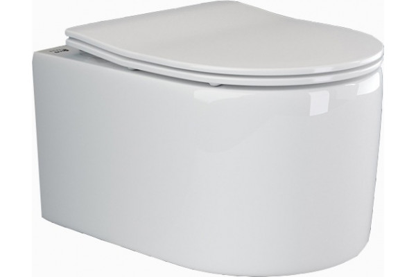 Комплект 3 в 1 инсталляция Geberit Duofix Delta + Подвесной унитаз Ceramica Nova Moments CN3003 с кнопкой смыва в современном стиле