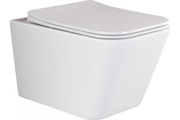 Комплект 3 в 1 инсталляция Geberit Duofix UP100 + Унитаз подвесной Ceramica Nova Metric Rimless CN3007 + кнопка хром матовый в современном стиле