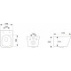 Комплект 3 в 1 инсталляция Geberit Duofix UP100 + Унитаз подвесной Ceramica Nova Metric Rimless CN3007 + кнопка хром матовый в современном стиле