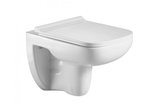 Комплект 3 в 1 инсталляция Geberit Duofix UP100 + Подвесной унитаз WeltWasser Kehlbach 004 GL-WT + кнопка хром матовый в современном стиле