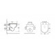 Комплект 3 в 1 инсталляция Geberit Duofix UP100 + Подвесной унитаз WeltWasser Kehlbach 004 GL-WT + кнопка хром матовый в современном стиле