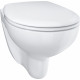 Комплект 3 в 1 инсталляция Geberit Duofix + Унитаз подвесной Grohe Bau Ceramic 39351000 + кнопка хром в современном стиле