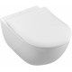Комплект 3 в 1 инсталляция Geberit Duofix Delta + Унитаз подвесной Villeroy & Boch Subway 2.0 5614R201 + кнопка хром в современном стиле