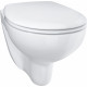 Комплект 3 в 1 инсталляция Geberit Duofix Delta + Унитаз подвесной Grohe Bau Ceramic 39351000 + кнопка хром в современном стиле