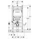 Комплект 3 в 1 инсталляция Geberit Duofix Delta + Унитаз подвесной Jacob Delafon Struktura EDE102-00 + кнопка хром в современном стиле