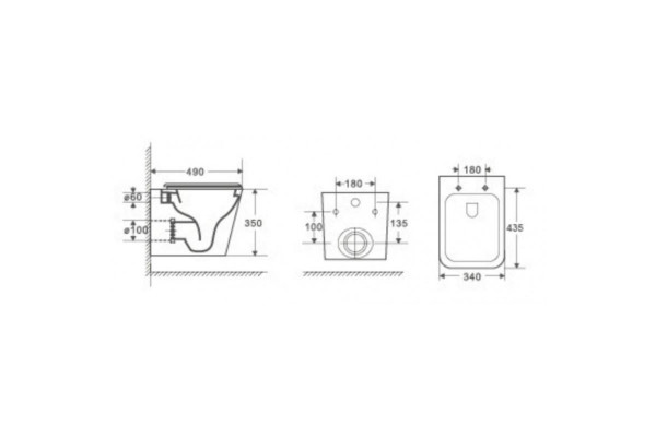 Комплект 3 в 1 инсталляция Geberit Duofix + унитаз WeltWasser Gelbach 004 GL-WT + кнопка хром Delta01 в современном стиле