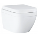 Комплект 3 в 1 инсталляция Geberit Duofix Delta + Унитаз подвесной Grohe Euro Ceramic 39206000 + кнопка белая в современном стиле