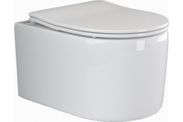 Комплект 3 в 1 инсталляция Geberit Duofix + Унитаз подвесной Ceramica Nova Moments CN3003 + кнопка белая в современном стиле