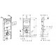 Комплект 3 в 1 инсталляция Geberit Duofix + Подвесной унитаз Cerutti Spa Sella aria CT7183 + кнопка хром Delta21 в современном стиле