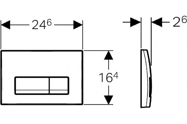Кнопка смыва Geberit Delta 50 115.119.DW.1 черная механическая,  в стиле hi-tech