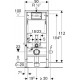 Система инсталляции для унитазов Geberit Duofix Delta 458.163.21.1 с кнопкой смыва, хром, 50x12x132 см