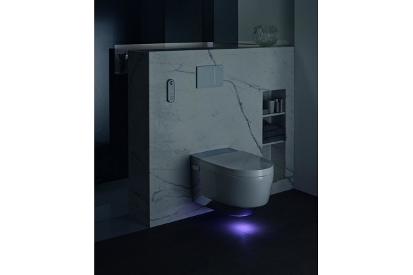 Унитаз подвесной Geberit AquaClean mera comfort 146.214.21.1 с системой удаления запахов, овальный, 39.5x59 см