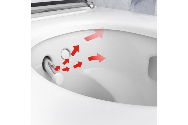 Унитаз подвесной Geberit AquaClean mera comfort 146.214.11.1 с системой удаления запахов, белый, овальный, 39.5x59 см