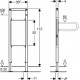 Инсталляция для поручня Geberit Duofix 111.790.00.1 цвет синий, 36.5x4x112 см