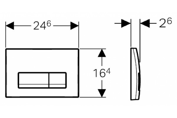Кнопка смыва Geberit Delta 51 115.105.46.1 хром матовый механическая