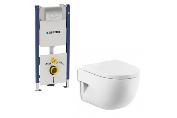 Комплект инсталляция Geberit Duofix + Roca Meridian-N + крышка 
