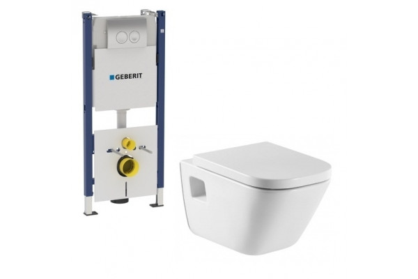 Комплект инсталляция Geberit Duofix + унитаз Roca GAP + крышка 