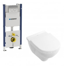 Комплект инсталляция Geberit Duofix + унитаз Villeroy&Boch O.Novo + крышка "микролифт" бачок 6/9 л