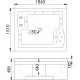 Акриловая ванна Gemy G9052 II B R пристенная, прямоугольная, объем 600 л.