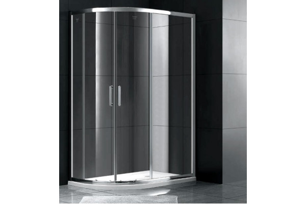 Душевой уголок Gemy Victoria S30192A 100x90 см прямоугольный-асимметричный, двери раздвижные