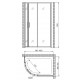 Душевой уголок Gemy Victoria S30192A 100x90 см прямоугольный-асимметричный, двери раздвижные