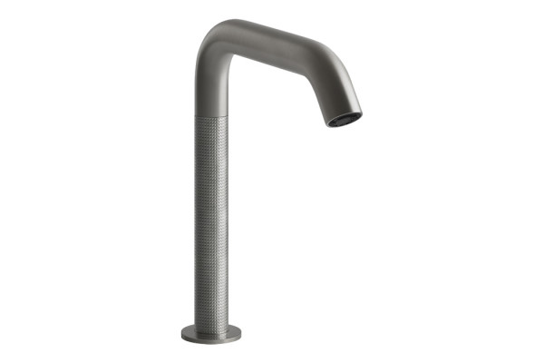GESSI 316 CESELLO Смеситель для раковины электронный с кран-фильтром для регулировки температур и напора воды выс излива 230 мм цвет Steel Brushed 54480#239