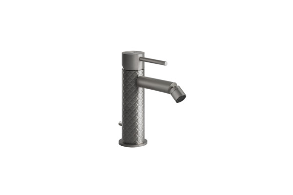 GESSI 316 Смеситель для биде на 1 отверстие с донным клапаном излив 118мм цвет: steel brushed 54107#239