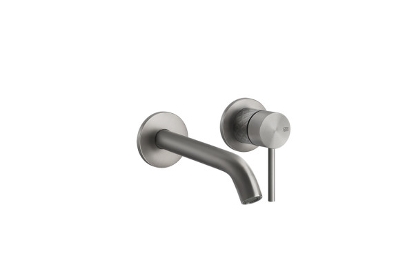 GESSI 316 Встраиваемый смеситель для раковины с изливом 146-116мм (внешняя часть) цвет: steel brushed 54183#239