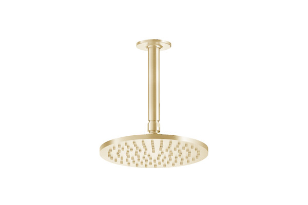 GESSI INCISO Потолочная душевая головка шарнирная на 1/2" Ø200мм длина изготавливается под заказ цвет: золото 58150#246