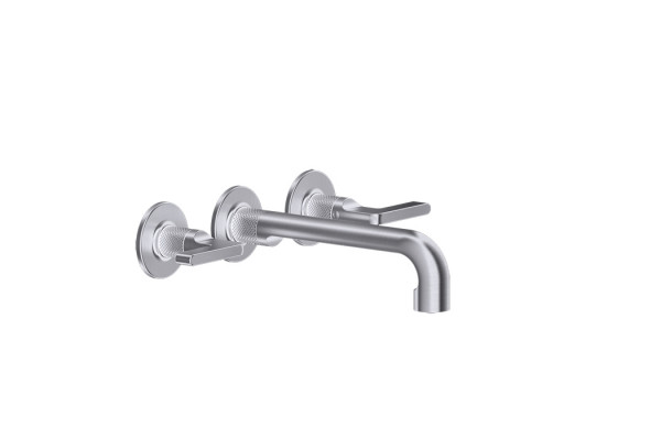 GESSI INCISO Встраиваемый смеситель для раковины на 3 отверстия с изливом 210-190мм (внешние части) цвет: Finox Brushed Nickel 58090#149