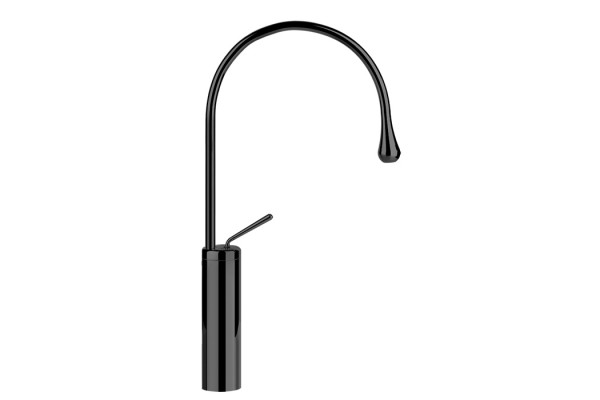 Gessi Goccia Смеситель для раковины на 1 отверстие высокий излив 244мм R=125 цвет: черный 33609#299