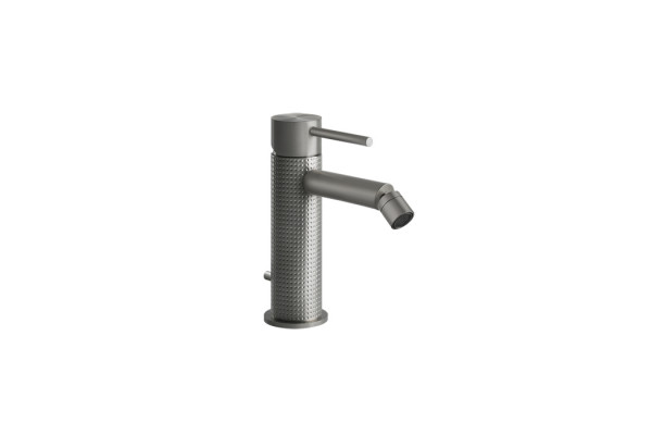 GESSI 316 Смеситель для биде на 1 отверстие с донным клапаном излив 118мм цвет: steel brushed 54407#239