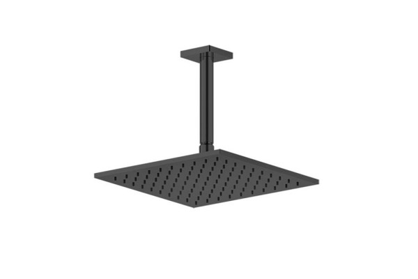 GESSI Rilievo Потолочная душевая головка на 1/2" 250x250 мм длина изгот. под заказ (105 - 1855 мм) цвет: nero XL 59159#299