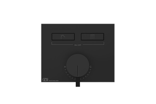 Gessi Hi-Fi Смеситель для душа с включением до 2 источников одновременно (внешняя часть) цвет: Black Metal PVD 63079#706
