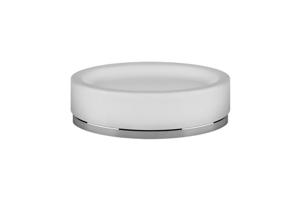 GESSI OVALE Мыльница настольная белая основание хром 25327#031