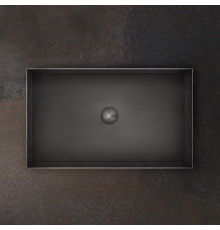 GESSI 316 Раковина 600x350 мм. для установки на столешницу без перелива нержавеющая сталь цвет Black Metal Brushed PVD