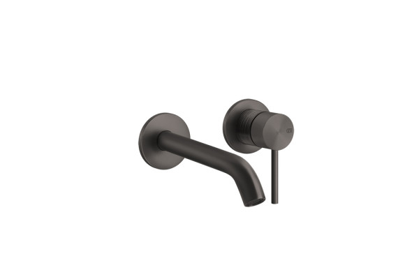 GESSI 316 Встраиваемый смеситель для раковины с изливом 146-116мм (внешняя часть) цвет: brushed black metal pvd 54383#707