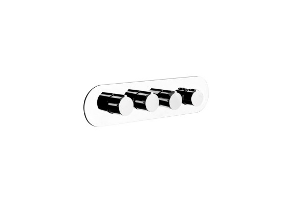 Gessi Tondo Welliness Внешняя часть встраиваем. термостатического смесителя  подкл на 3/4с гориз/вертик установкой на 3 выхода цвет хром 43066#031