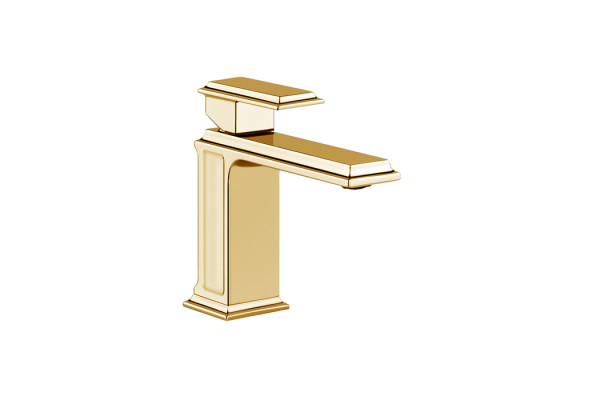 Gessi Eleganza Смеситель для раковины на 1 отверстие без донного клапана цвет: шлифованное золото 46002#087