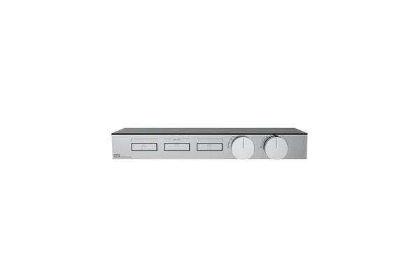 Gessi Hi-Fi Термостат для душа с вкл. до 3 источников одновременно (внешняя часть) с полкой из черного мат. стекла цвет: хром 63024#031