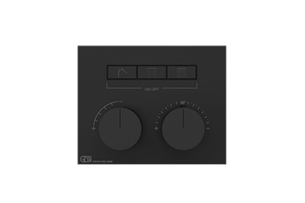Gessi Hi-Fi Термостат для душа с включением до 3 источников одновременно (внешняя часть) цвет: Black Metal PVD 63006#706