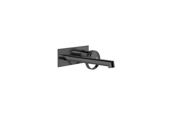 Gessi Anello Смеситель настенный с изливом 194-214 мм цвет Black Metal Brushed PVD  (внешняя часть) 63389#707