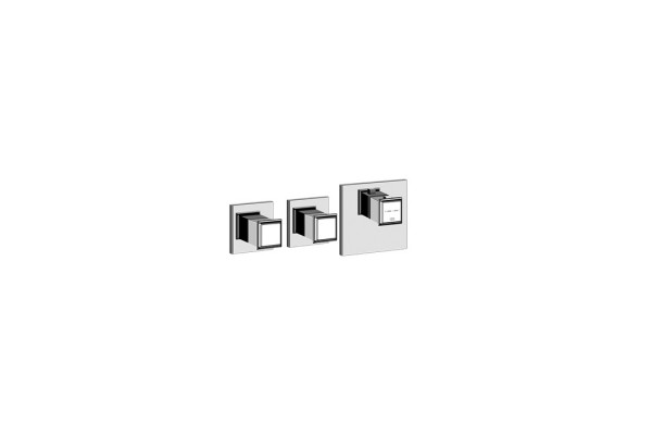 Gessi Eleganza Встраиваемый термостат подключение на 3/4” с 2мя независимыми выходами(внешние части) цвет: хром 46224#031