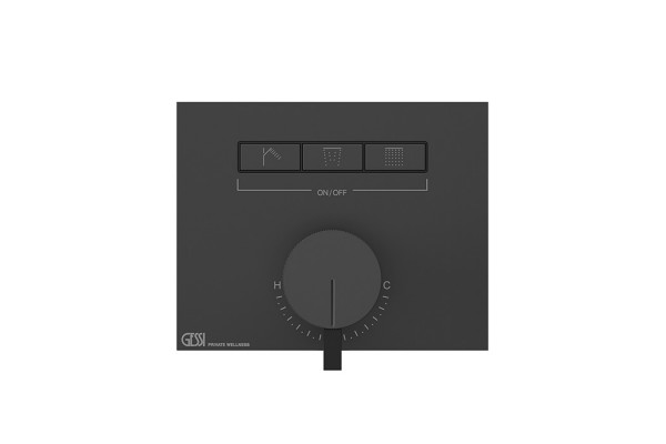 Gessi Hi-Fi Смеситель для душа с включением до 3 источников одновременно (внешняя часть) цвет: Black XL 63081#299